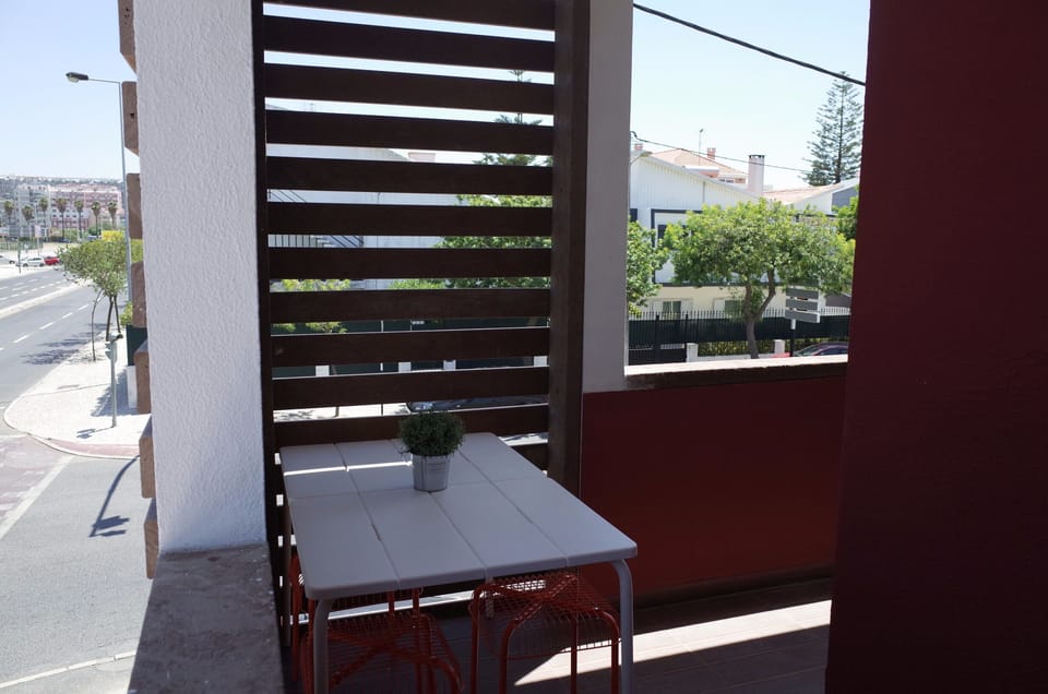 outdoor veranda with table