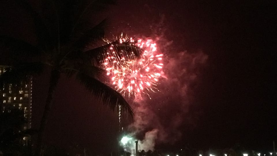 Friday night fireworks from the lanai.