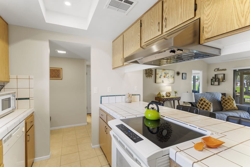 Kitchen with modern appliances.