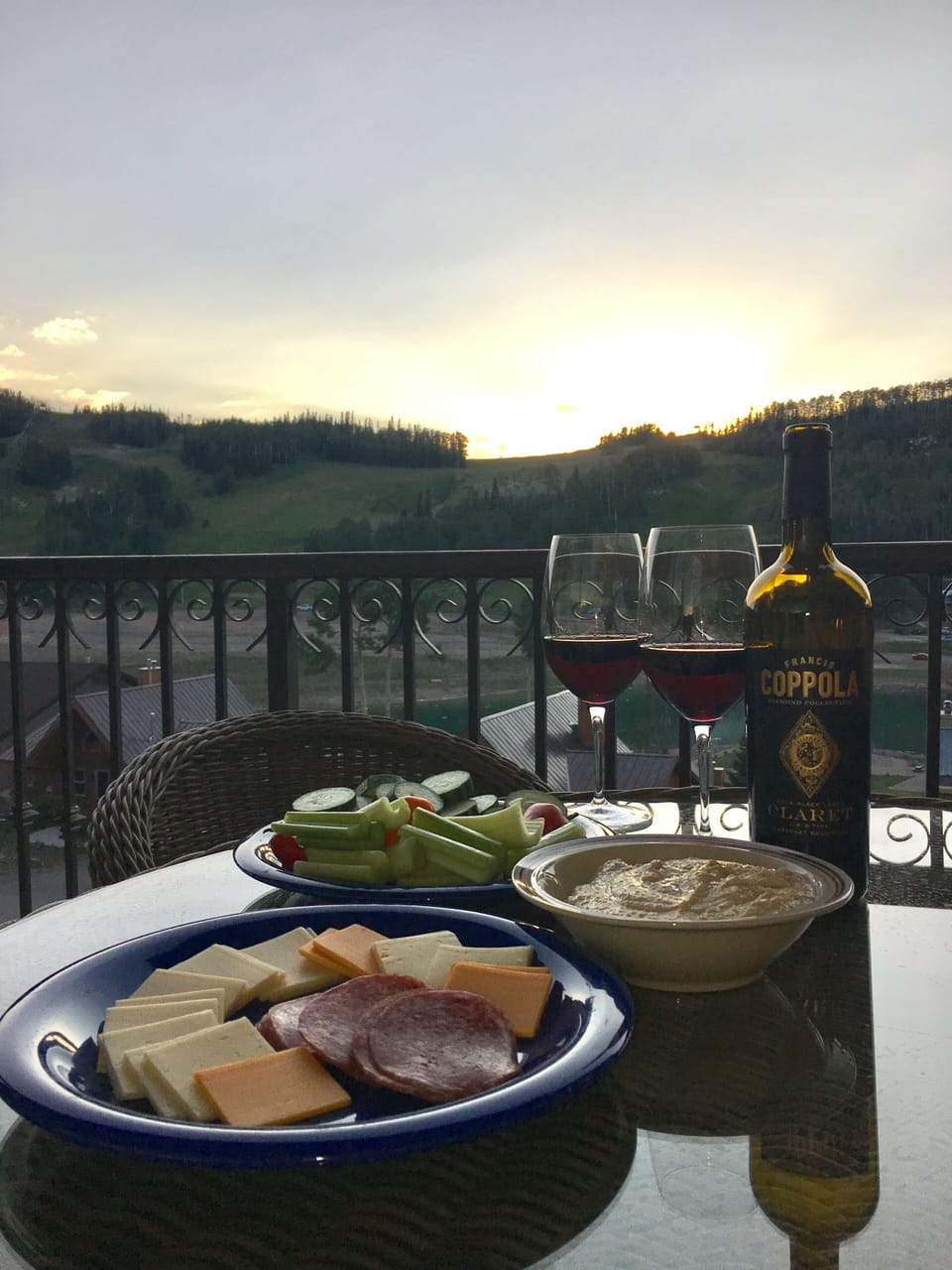 Watch the summer sunsets from the table on the lower deck