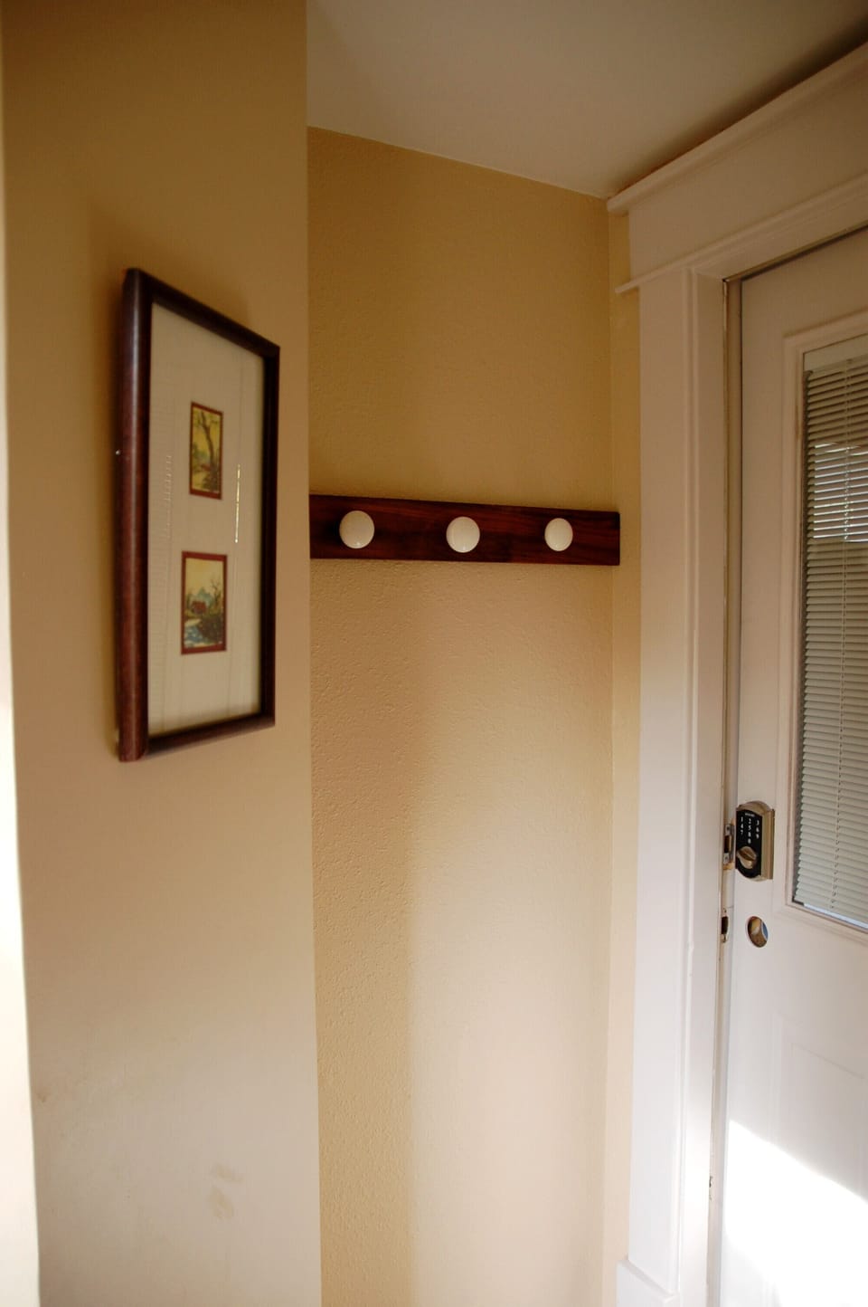 Light-filled private entryway with keyless lock