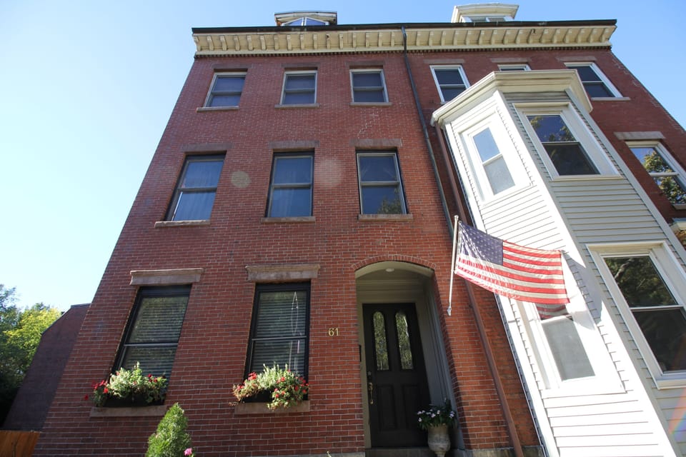 Located in a historic 1860 Boston Brick row house.  Fort Hill Inn,  Boston.  