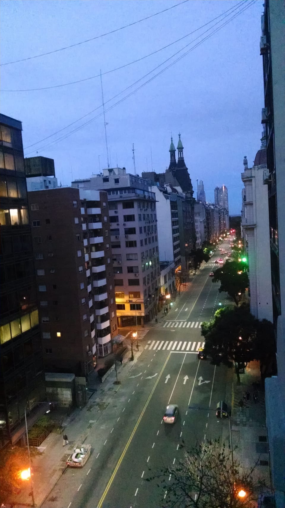 View overlooking on Balcony to the right on Avenida Belgarno to Puerto Madero.