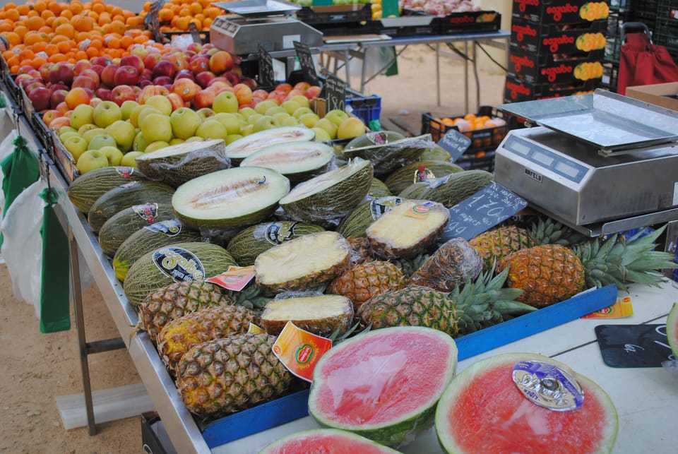 Local market street in Banyoles, every Wednesday.
