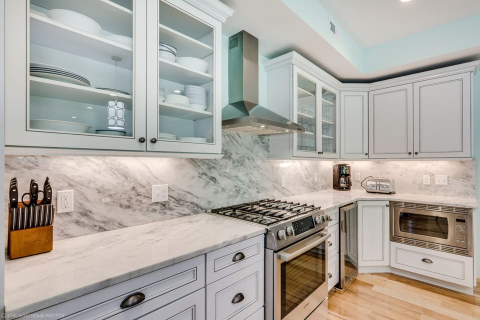 Kitchen is well stocked and appliances are top of the line professional grade