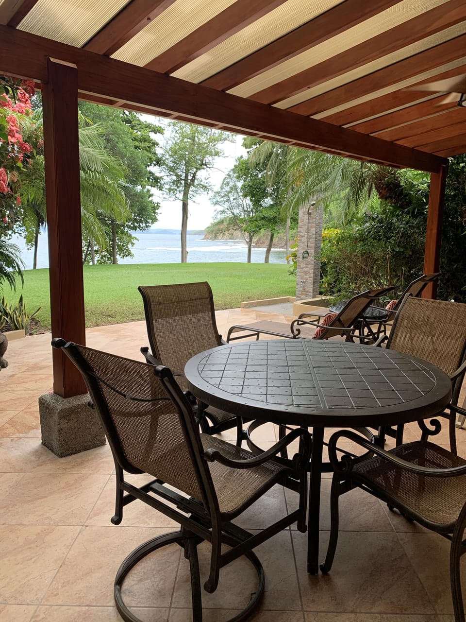 Enjoy a meal on our covered terrace and take in the beauty of Costa Rica.