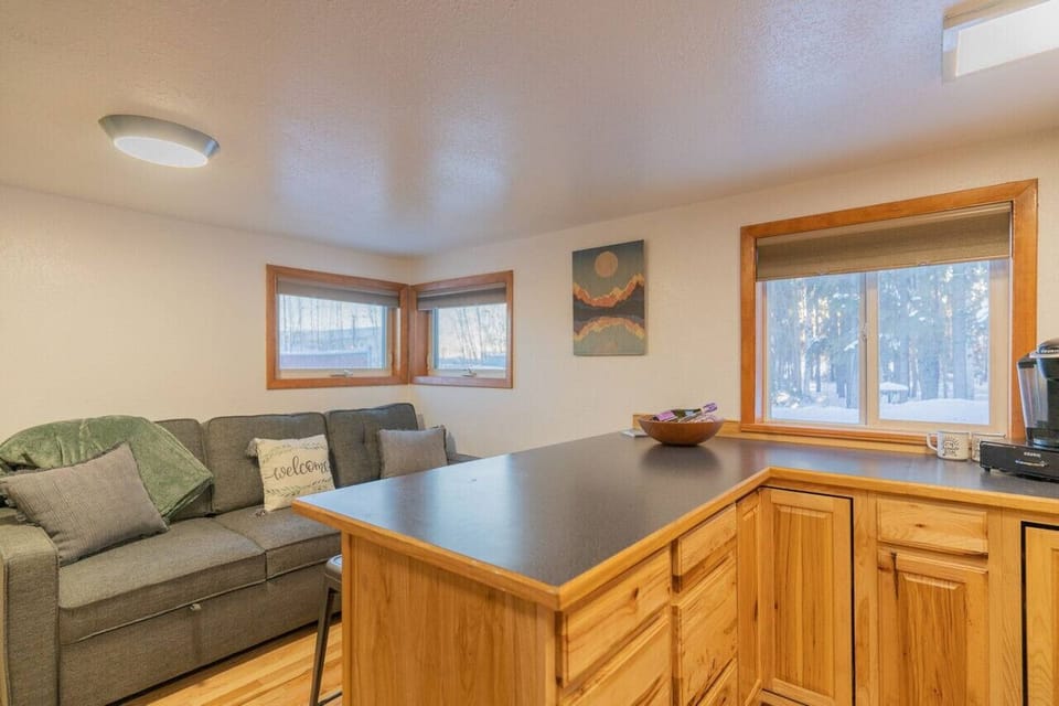 Breakfast Bar Looking into Living Room