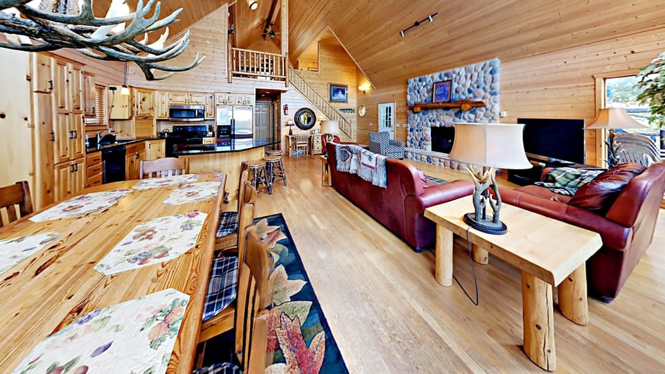 The open concept living area is the perfect place to reconnect with family