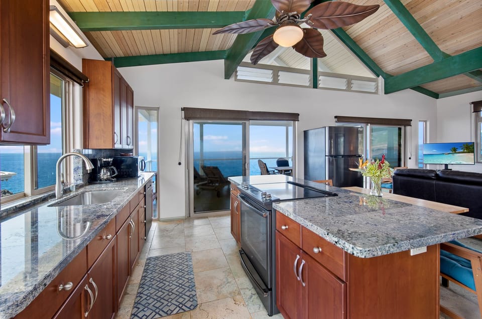 Custom Cherry Cabinets and Granite.
