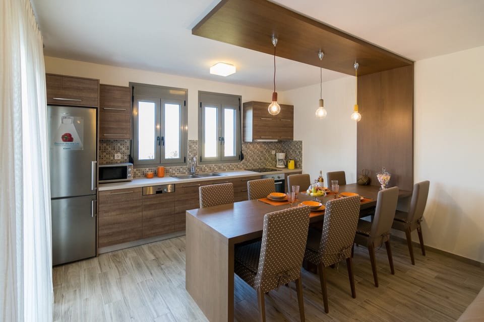 Luxury villa,Panormo,Rethymno,kitchen and dining table