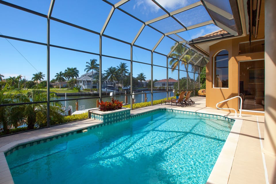 Large  heated pool with views to relish.
