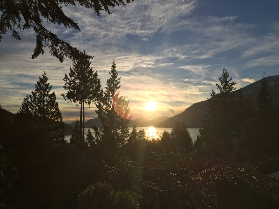 Welcome to my west coast retreat  Winter is here at the cabin.
