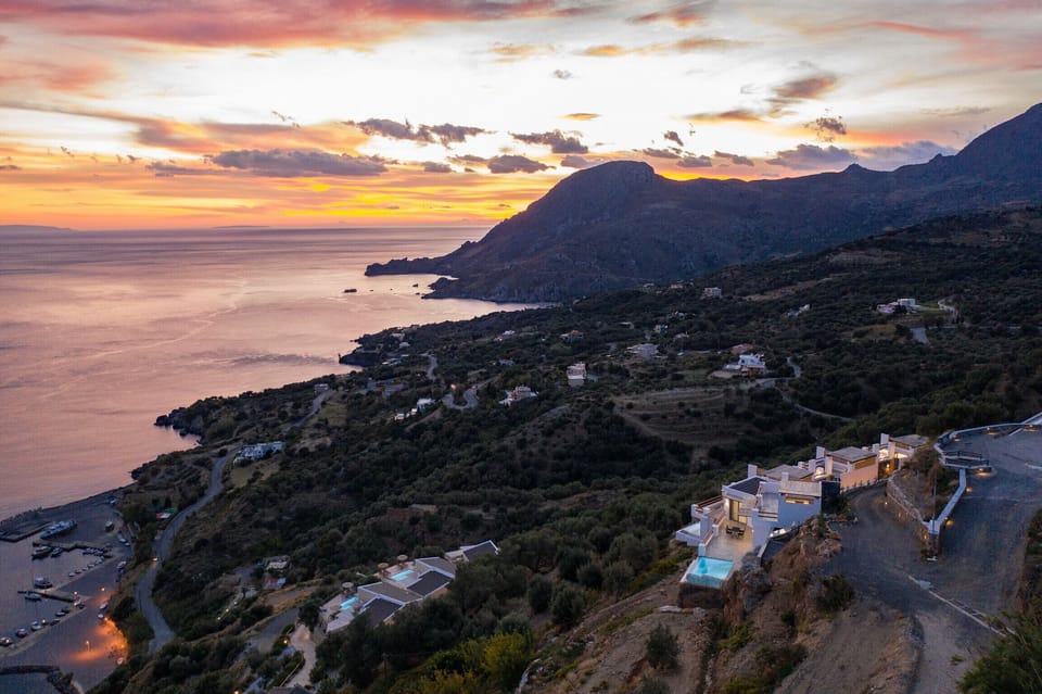 Bird's eye view of Incredible sea view, private pool, near tavern, Plakias, Crete