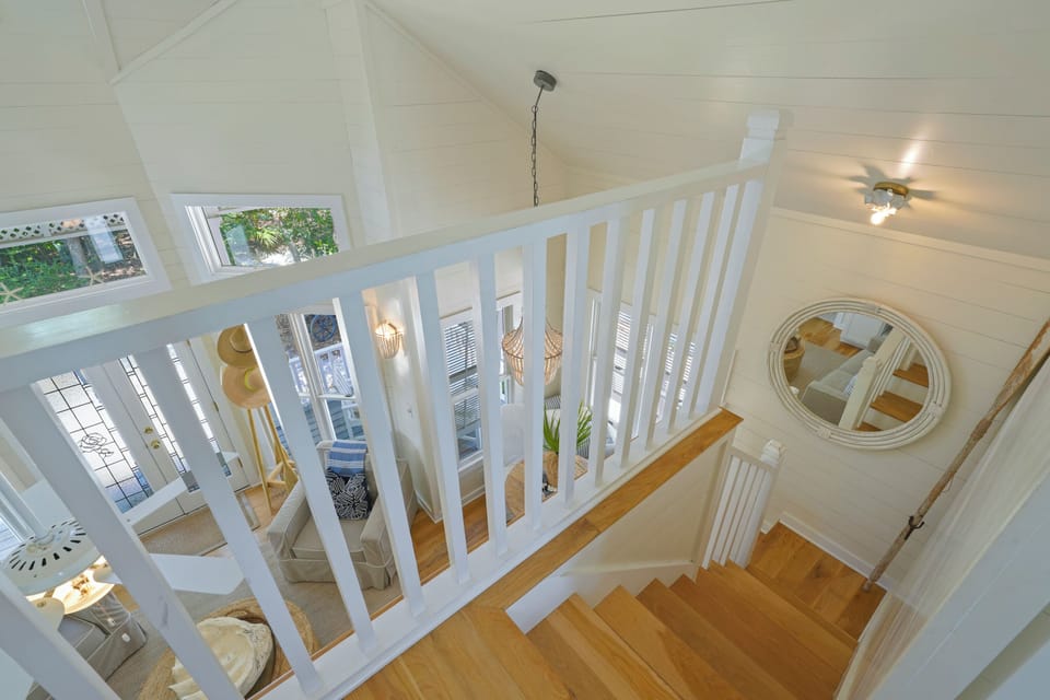 STAIRCASE VIEW TO KING LOFT
