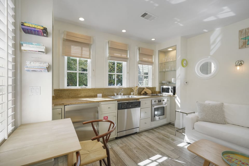 OPEN KITCHEN AND DINING AT ENTRANCE, OPEN FLOOR PLAN
