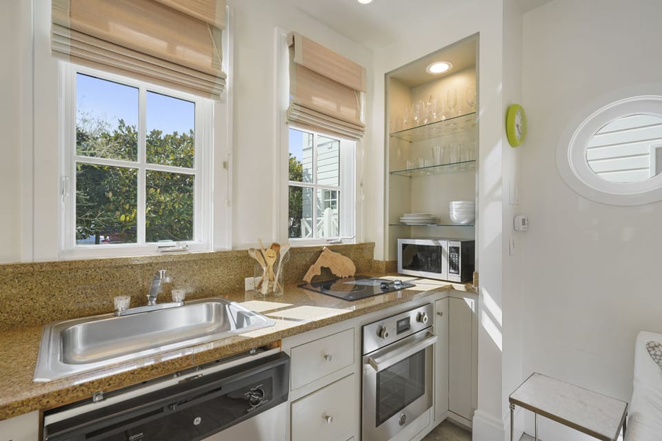 KITCHEN W/DISHWASHER, OVEN, 2 BURNER STOVE TOP, MICROWAVE