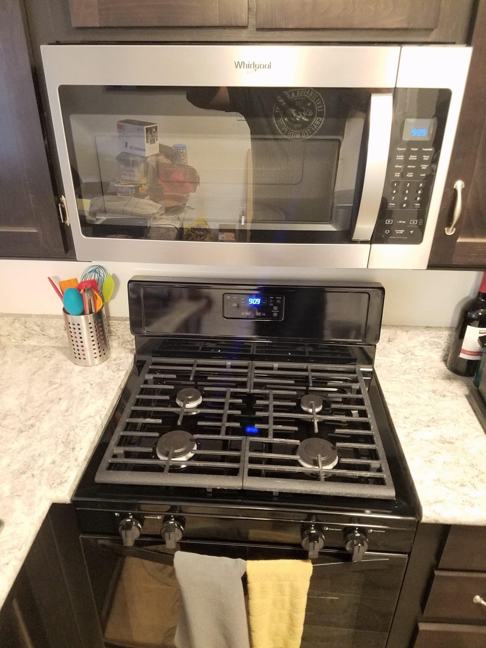 Microwave over the range.