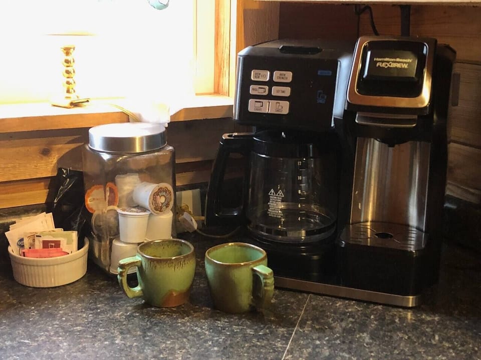 Coffee Station -- we always have coffee, cream and sugar available!