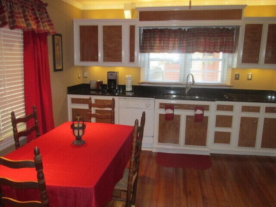 Our completely remodeled kitchen w/granite counter tops and new cabinets.
