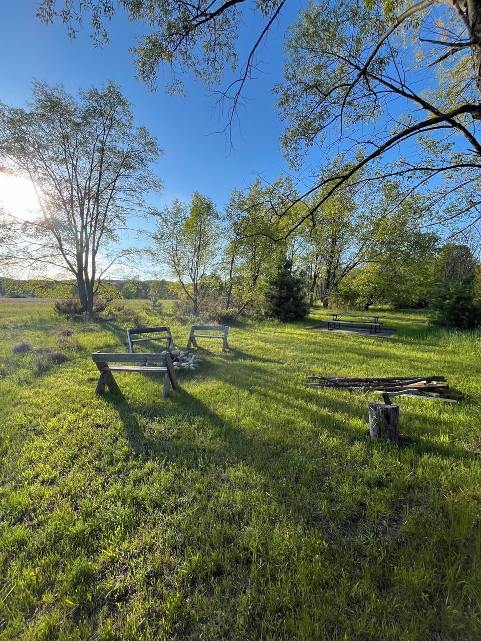 front yard firepit area