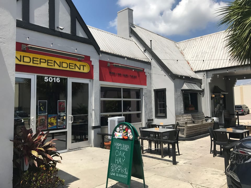 2-4 min drive from apt- the Independent restaurant and bar 