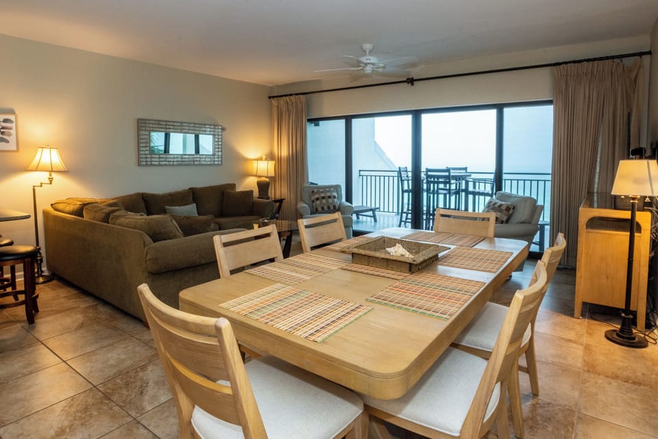 Spacious dining area