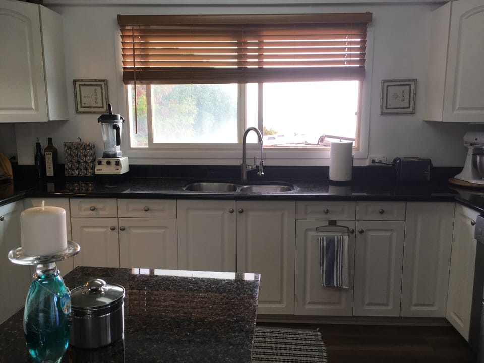 Kitchen window facing East towards Diamond Head (Waikiki)