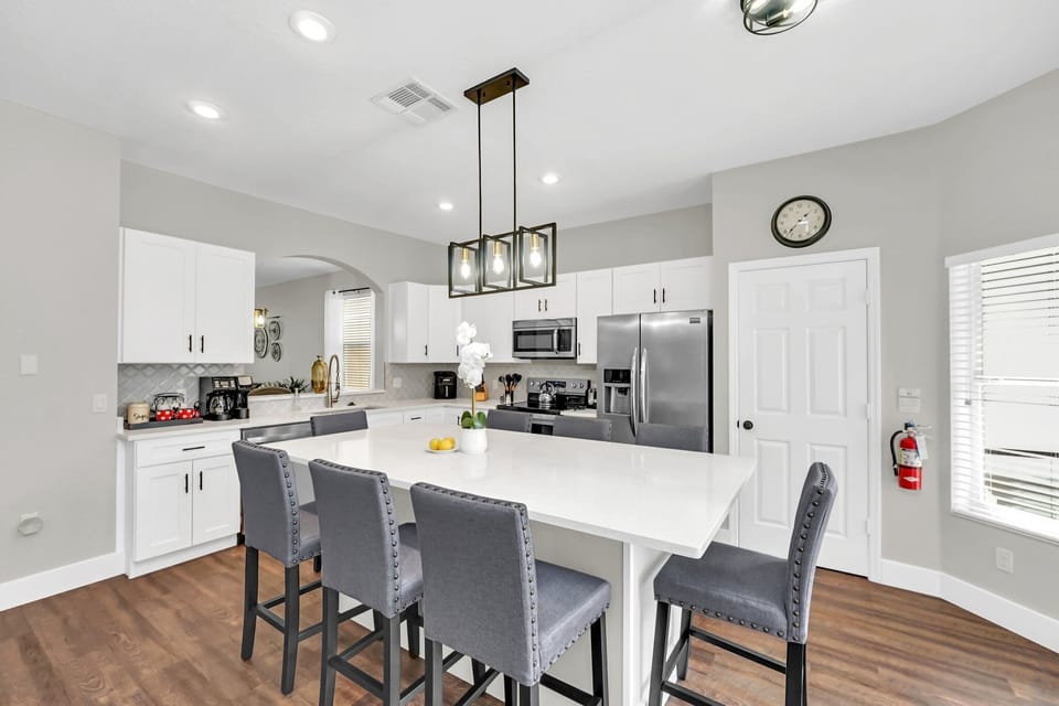 The fully-equipped kitchen is perfect for preparing delicious family meals