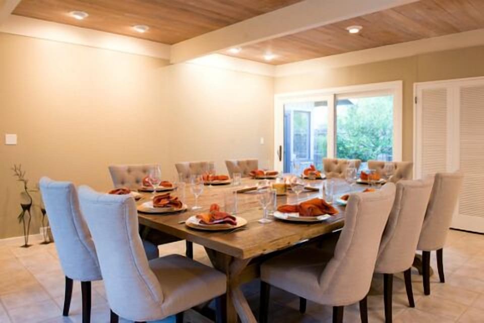 Dining Room set up to seat 12 comfortably