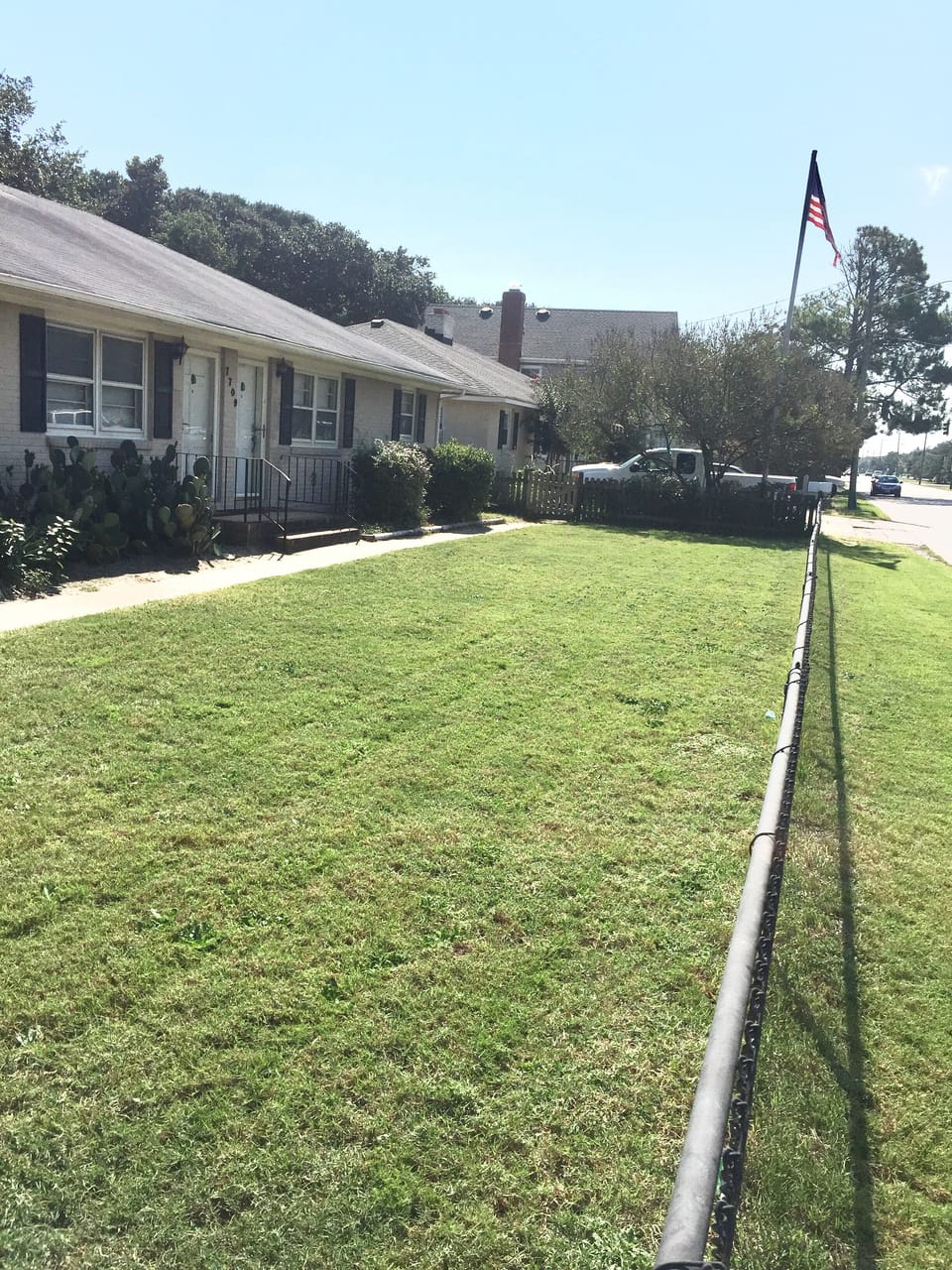 Entire property is fenced in, front and back