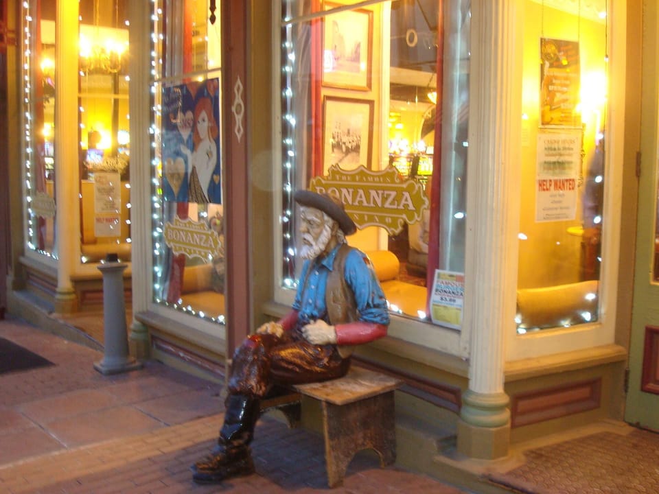 SCULPTOR OF AN OLD MINER BY BONANZA CASINO