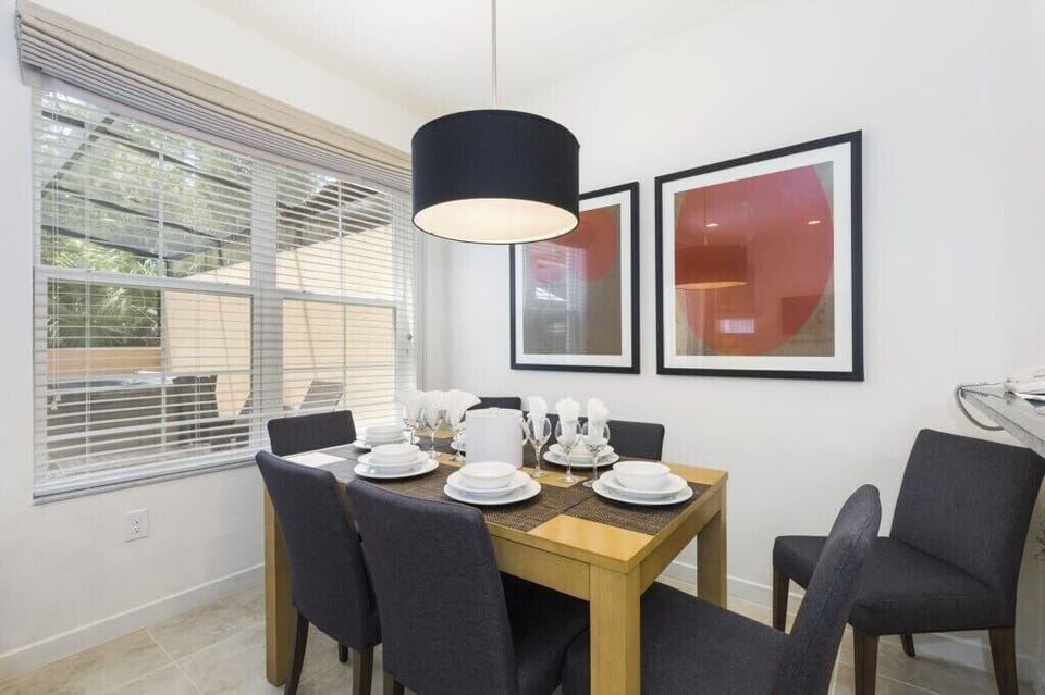Cozy dining area perfect for family meals or a relaxed dinner together.