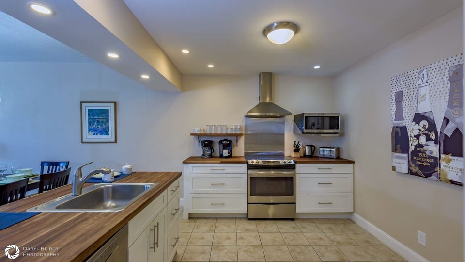 The kitchen is fully equipped to prepare any meal...