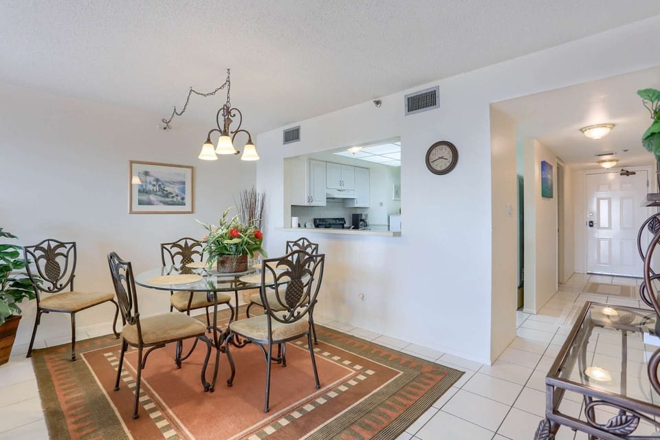 Dining Area with Passthrough Window to Kitchen