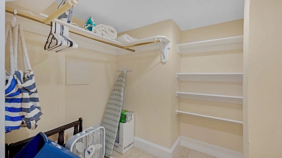The master bedroom has a spacious walk-in closet...