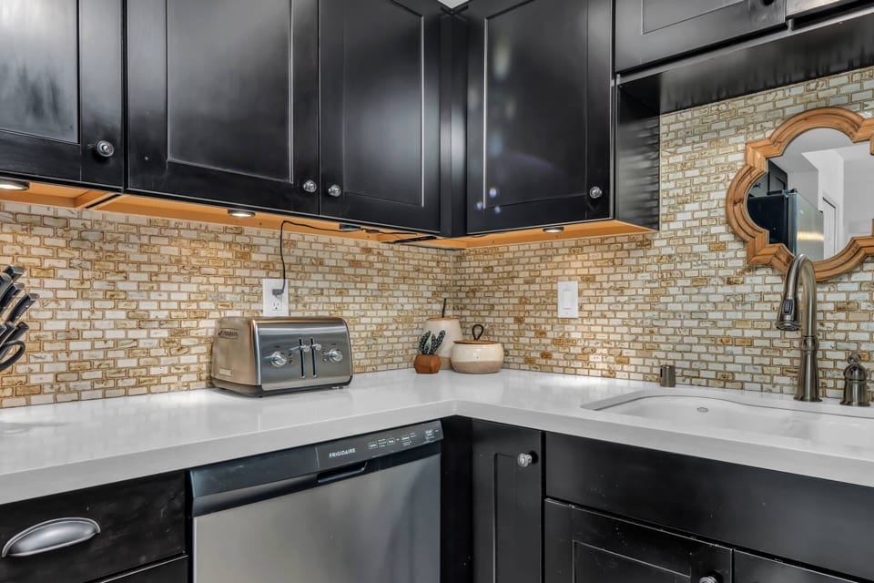 Contemporary designed kitchen with new appliances