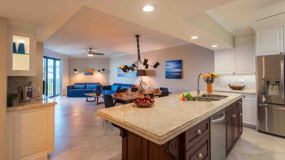 The open layout of this condo allows plenty of room for everyone...