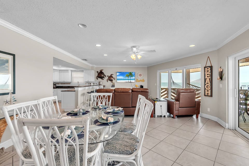 Open-Concept Living and Dining Space with Spectacular Gulf Views!