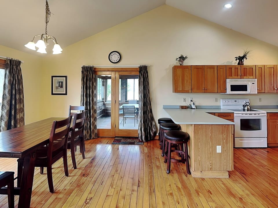 Kitchen + Dining w/ Covered Porch Access
