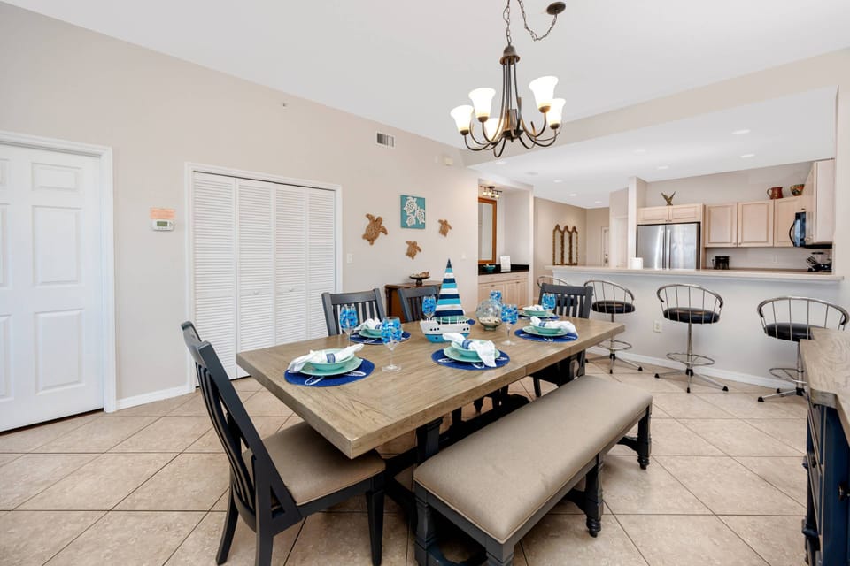 Dining Space with Breakfast Bar for Additional Seating