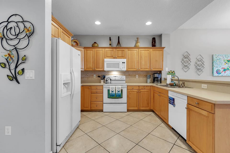 Fully stocked kitchen