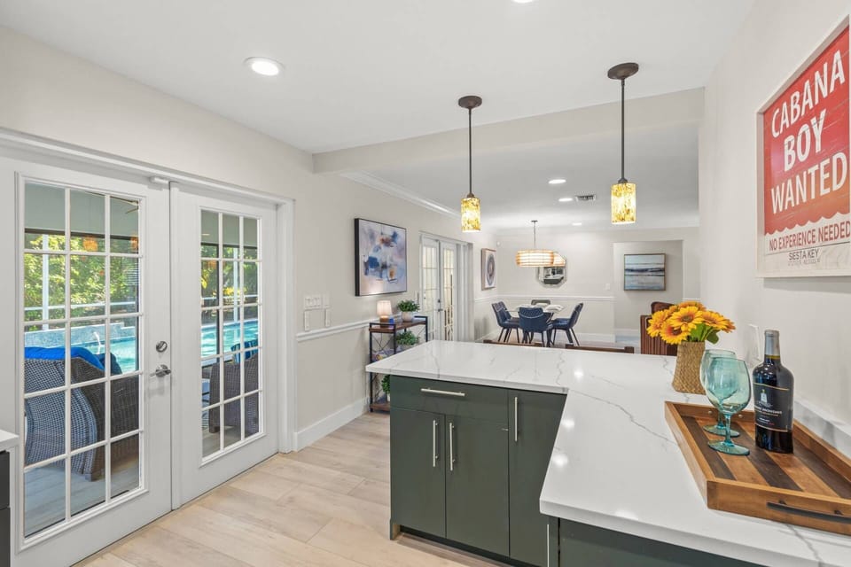 The home has plenty of access points to the outdoor area