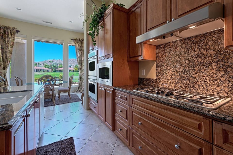 Well-appointed kitchen with high-end appliances