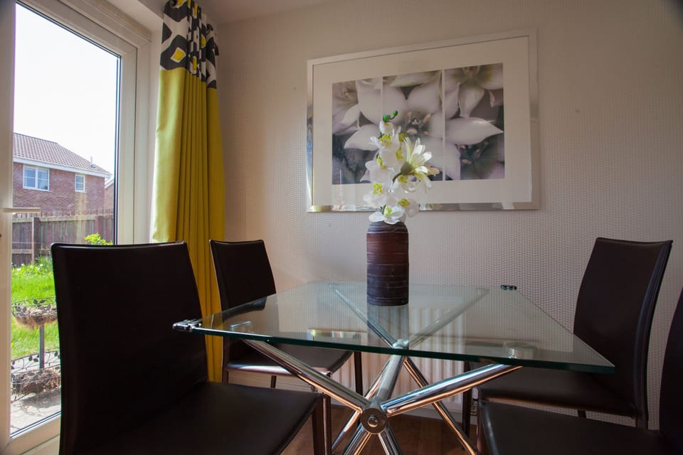 Dinning table set in the kitchen