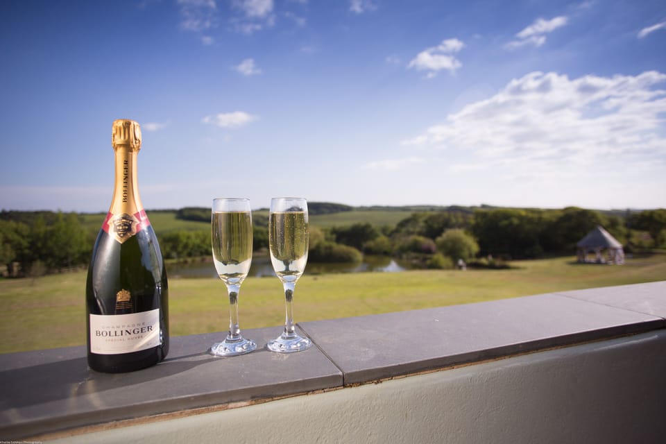View over lake from master bedroom balcony