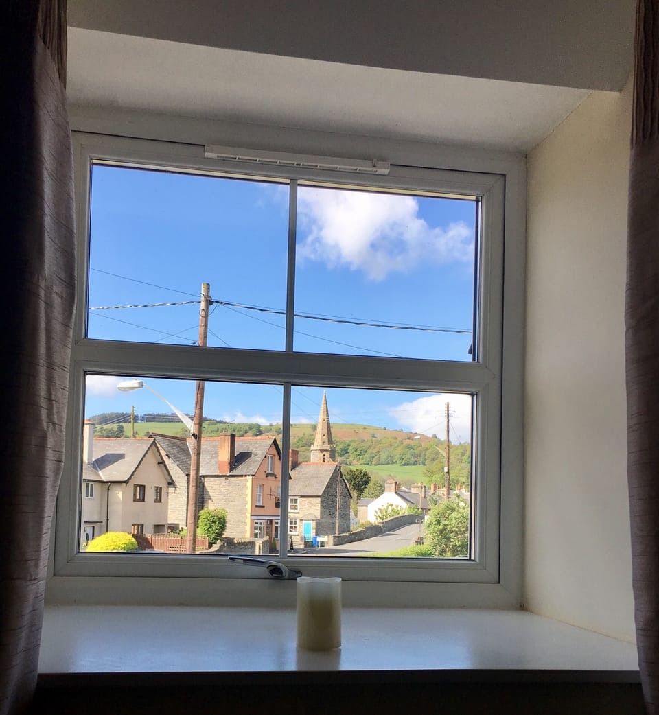 View of the village from the bedroom window.