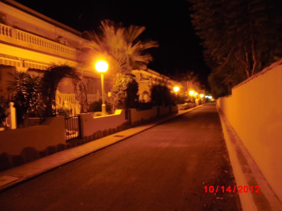 The street is closed for all traffic, and nice and quiet.