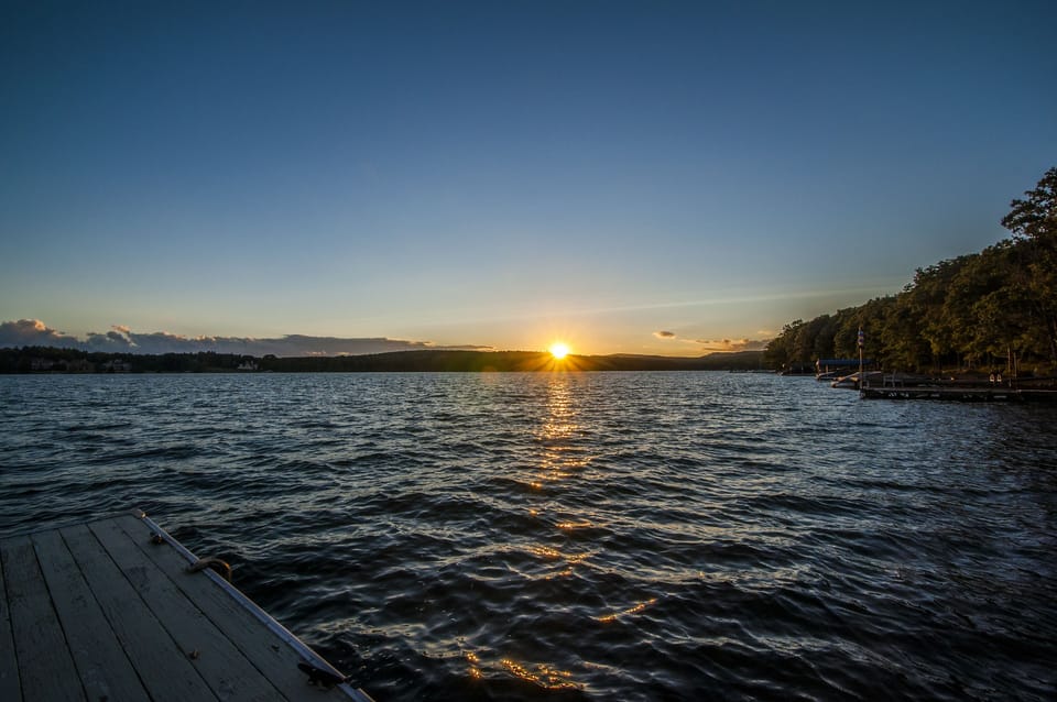 Sunset Views of Deep Creek Lake from the Dock