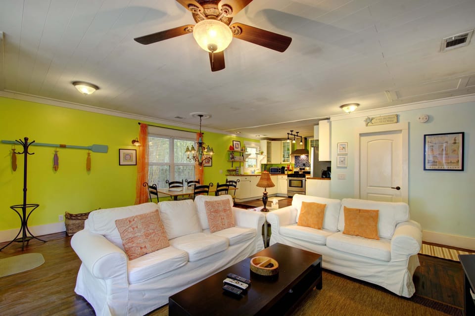 Open Living, Dining, and Kitchen Layout - The main spaces sit together so cooking, cards, and TV time can happen without splitting up the group.