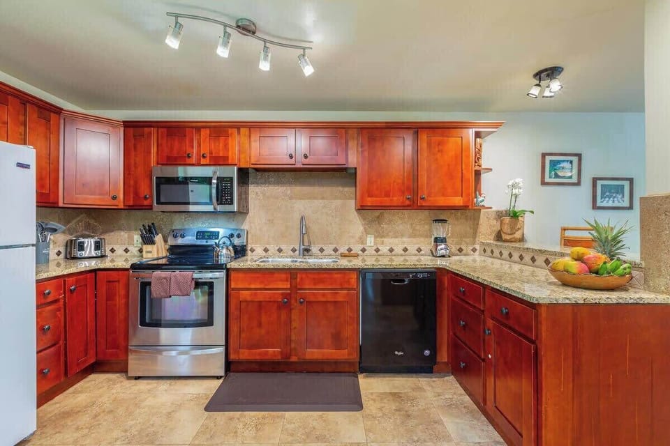 Modern kitchen stocked with all you need